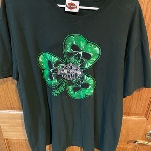 Harley Davidson vintage skull clover graphic